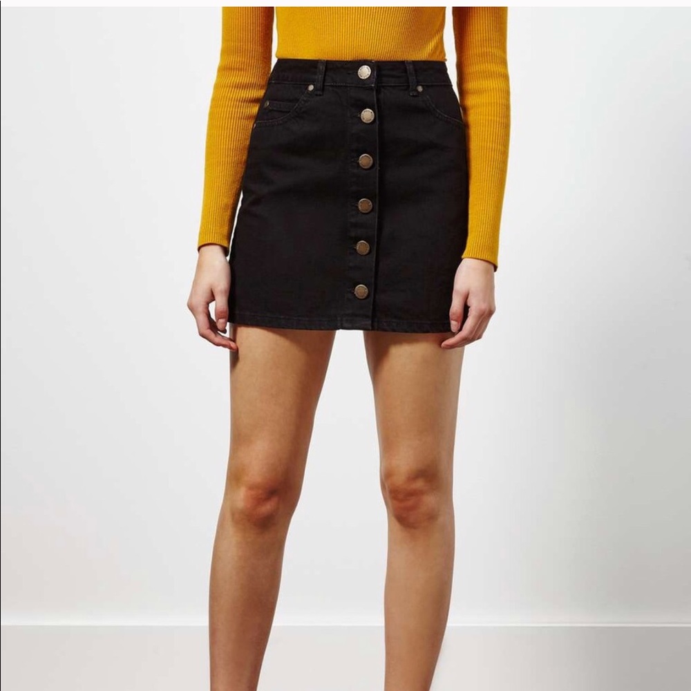 Denim Button Up Skirt